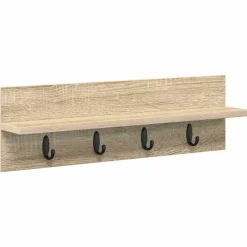 vidaXL Vægmonteret Jakkeholder Vægmonteret Sonoma eg 60 x 10,5 x 18 cm