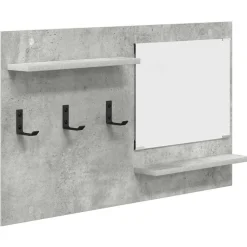 vidaXL Vægmonteret Jakkeholder med hylde Beton Grå 90 x 10 x 50 cm