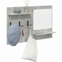 vidaXL Vægmonteret Jakkeholder med hylde Beton Grå 90 x 10 x 50 cm
