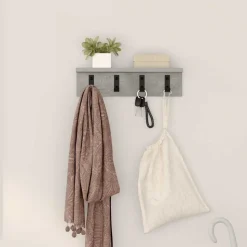 vidaXL Vægmonteret Jakkeholder Beton Grå 40 x 10,5 x 10,5 cm