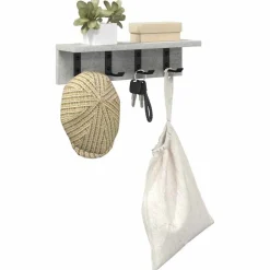 vidaXL Vægmonteret Jakkeholder Beton Grå 40 x 10,5 x 10,5 cm