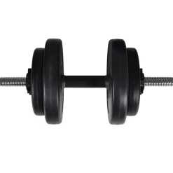 vidaXL vægmonteret styrketårn med vægtstang- og håndvægtsæt 60,5 kg