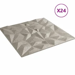 vidaXL Vægpaneler 24 pcs Amethyst Beton 50 x 50 cm XPS Skum