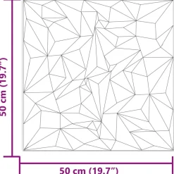 vidaXL Vægpaneler 24 pcs Amethyst Grøn 50 x 50 cm XPS Skum