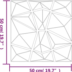 vidaXL Vægpaneler 48 pcs BetonGrå 50 x 50 cm XPS Skum