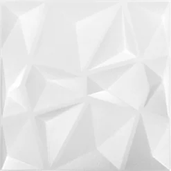 vidaXL Vægpaneler 48 pcs Diamond Hvid 50 x 50 cm XPS Skum