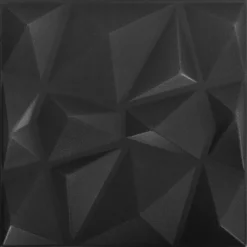 vidaXL Vægpaneler 24 pcs Diamond Sort 50 x 50 cm XPS Skum