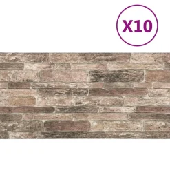 vidaXL Vægpaneler 10 pcs Flerfarvet 100 x 50 cm EPS Skum