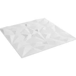 vidaXL Vægpaneler 48 pcs Hvid 50 x 50 cm XPS Skum