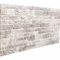vidaXL Vægpaneler 10 pcs Lys Grå og Hvid 100 x 50 cm EPS Skum