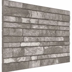vidaXL Vægpaneler 10 pcs Mørkegrå 100 x 50 cm EPS Skum