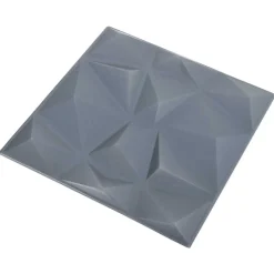 vidaXL Vægpaneler 12 pcs Origami Grå 50 x 50 cm XPS Skum