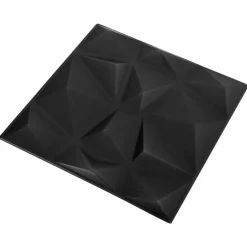 vidaXL Vægpaneler 12 pcs Origami Sort 50 x 50 cm XPS Skum