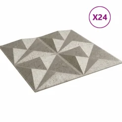vidaXL Vægpaneler 24 pcs Origami Beton 50 x 50 cm XPS Skum