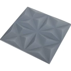 vidaXL Vægpaneler 48 pcs Origami Grå 50 x 50 cm XPS Skum
