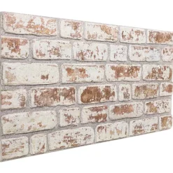 vidaXL Vægpaneler 10 pcs Rød og Hvid 100 x 50 cm EPS Skum