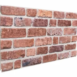 vidaXL Vægpaneler 10 pcs Rød 100 x 50 cm EPS Skum