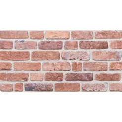 vidaXL Vægpaneler 10 pcs Rød 100 x 50 cm EPS Skum