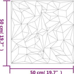 vidaXL Vægpaneler 24 pcs Sort 50 x 50 cm XPS Skum