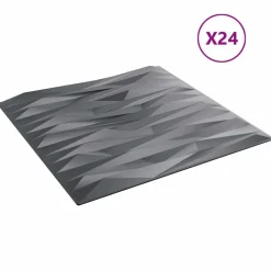 vidaXL Vægpaneler 24 pcs Sten grå 50 x 50 cm XPS Skum