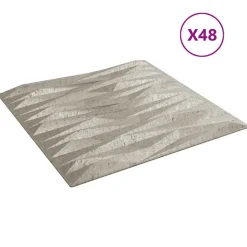 vidaXL Vægpaneler 48 pcs Stone Beton 50 x 50 cm XPS Skum