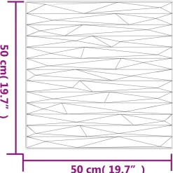 vidaXL Vægpaneler 48 pcs Stone Beton 50 x 50 cm XPS Skum