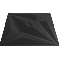 vidaXL Vægpaneler Stjerne 48 pcs Sort Star 50 x 50 cm XPS Skum