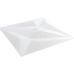 vidaXL Vægpaneler Stjerne 12 pcs Hvid Star 50 x 50 cm XPS Skum