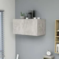 vidaXL vægskab 80x39x40 cm konstrueret træ betongrå