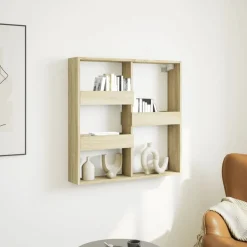 vidaXL vægskab 80x15x80 cm konstrueret træ sonoma-eg