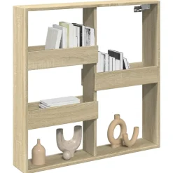 vidaXL vægskab 80x15x80 cm konstrueret træ sonoma-eg