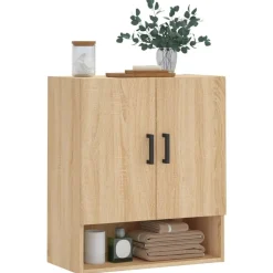 vidaXL vægskab 60x31x70 cm konstrueret træ sonoma-eg