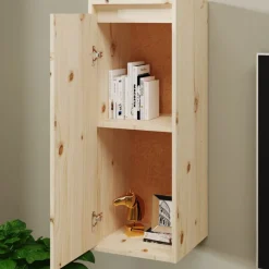 vidaXL vægskab 30x30x80 cm massivt fyrretræ