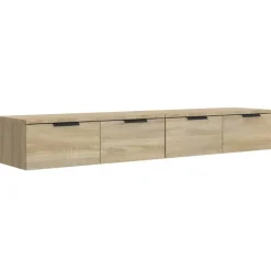 vidaXL vægskabe 2 stk. 68x30x20 cm konstrueret træ sonoma-eg