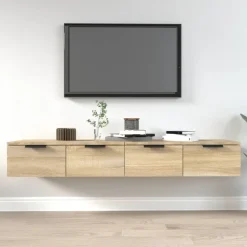 vidaXL vægskabe 2 stk. 68x30x20 cm konstrueret træ sonoma-eg