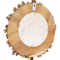 vidaXL vægspejl 40 cm teak rund