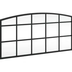 vidaXL vægspejl 60x30 cm buet jern sort