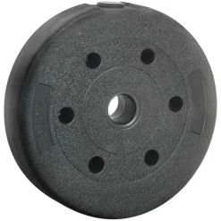vidaXL Vægtplader 10 kg 4 pcs 10kg Sort Cement og jernsand