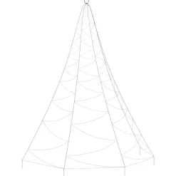 vidaXL vægtræ med metalkrog 260 LED 3 m indendørs udendørs varm hvid