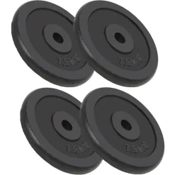 vidaXL vægtskiver 4 stk. 4x7,5 kg støbejern