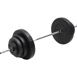 vidaXL vægtstang med skiver 60 kg