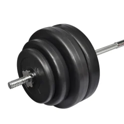 vidaXL vægtstang med vægtskiver 60 kg