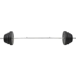 vidaXL vægtstang og håndvægt med skiver 120 kg
