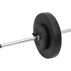 vidaXL vægtstang og håndvægt med skiver 60 kg