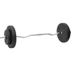 vidaXL vægtstang og håndvægt med skiver 60 kg