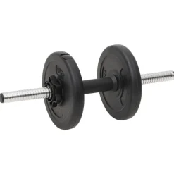 vidaXL vægtstang og håndvægt med skiver 60 kg