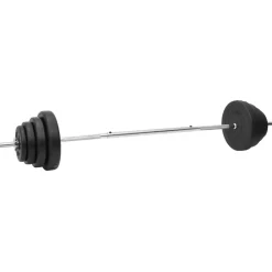 vidaXL vægtstang og håndvægt med skiver 120 kg