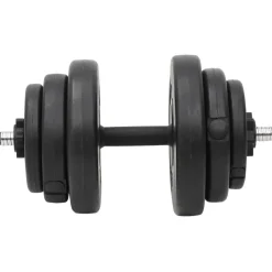 vidaXL vægtstang og håndvægt med skiver 120 kg