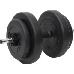 vidaXL vægtstang og håndvægt med skiver 60 kg