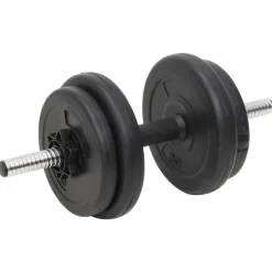 vidaXL vægtstang og håndvægt med skiver 60 kg